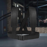 Maxbell Black Sled Harness Resistance Training Tire, Pull Strap Speed Exerciser Belt