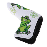 Maxbell Golf Putter Cover with Frog & Clover Pattern Blade Center Putter PU Drivers Head Protector Golf for Golf Lovers - Aladdin Shoppers