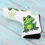 Maxbell Golf Putter Cover with Frog & Clover Pattern Blade Center Putter PU Drivers Head Protector Golf for Golf Lovers - Aladdin Shoppers