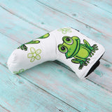 Maxbell Golf Putter Cover with Frog & Clover Pattern Blade Center Putter PU Drivers Head Protector Golf for Golf Lovers - Aladdin Shoppers