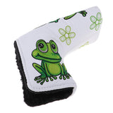 Maxbell Golf Putter Cover with Frog & Clover Pattern Blade Center Putter PU Drivers Head Protector Golf for Golf Lovers - Aladdin Shoppers