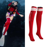 Women 2mm Neoprene Wetsuit Diving Bikini Suit Brief & Fin Socks Red M