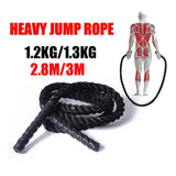 Maxbell 2.8+3m x 2.5cm Heavy Weighted Jump Rope Weighted Jumprope Workout Ropes 2.8M