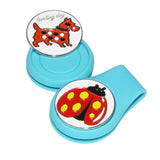 Maxbell 3 Pack Magnetic Golf Hat Clip Golf Ball Marker with Detachable Pattern Plate