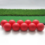 Maxbell Maxbell 10 Pieces Practice Golf Ball PU Dimpled Elastic Training Golf Ball Red