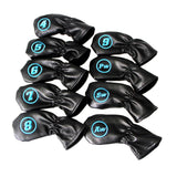 Maxbell Maxbell 4-AW  9pcs Golf Club Head Cover Irons Headcover Protector with Number Black