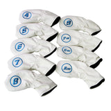 Maxbell 4-AW 9pcs Golf Club Head Cover Irons Headcover with 2pcs Ball Holder Bag