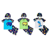 Maxbell Boy Swimsuit Guard Quick Dry Swimming Tops Snorkeling Shorts Costume and Cap