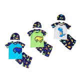Maxbell Boy Swimsuit Guard Quick Dry Swimming Tops Snorkeling Shorts Costume and Cap