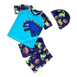 Maxbell Boy Swimsuit Guard Quick Dry Swimming Tops Snorkeling Shorts Costume and Cap