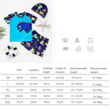 Maxbell Boy Swimsuit Guard Quick Dry Swimming Tops Snorkeling Shorts Costume and Cap