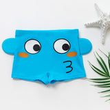 Maxbell Kids Swimsuit Shorts Swimwear Youth Swimming Bath Pants Dark Blue Fish M