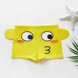 Maxbell Kids Swimsuit Shorts Swimwear Youth Swimming Bath Pants Yellow Fish M