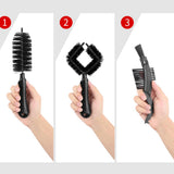 Maxbell Maxbell Bicycle Cleaning Brush Bike Chain Tyre Wheel Wash Cleaner Tool Set Black