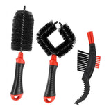 Maxbell Maxbell Bicycle Cleaning Brush Bike Chain Tyre Wheel Wash Cleaner Tool Set Red+Black