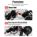 Maxbell Maxbell Bicycle Cleaning Brush Bike Chain Tyre Wheel Wash Cleaner Tool Set Red+Black