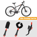 Maxbell Maxbell Bicycle Cleaning Brush Bike Chain Tyre Wheel Wash Cleaner Tool Set Red+Black