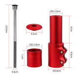 Maxbell Maxbell Adjustable Bicycle Headset Extender Handlebar Riser Head Up Adaptor Silvery