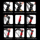 Maxbell Maxbell Adjustable Bicycle Fork Stem Extender Handlebar Riser Head Up Adaptor Blue