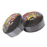 Maxbell Maxbell 1 Pair Bicycle Handlebar Tape PU Leather Breathable Handle Bar Wrap Rainbow