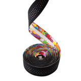 Maxbell Maxbell 1 Pair Bicycle Handlebar Tape PU Leather Breathable Handle Bar Wrap Rainbow