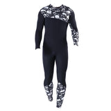Maxbell Men 3mm Diving Wetsuit One-Piece Long Sleeve Wet Suit Jumpsuit Skull S