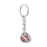 Maxbell Maxbell Zinc Alloy Diving Flag Key Chain Holder Keyring Keychain Charm Shark Teeth