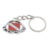 Maxbell Maxbell Zinc Alloy Diving Flag Key Chain Holder Keyring Keychain Charm Shark Teeth