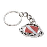 Maxbell Maxbell Zinc Alloy Diving Flag Key Chain Holder Keyring Keychain Charm Shark Teeth