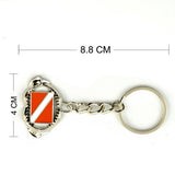 Maxbell Maxbell Zinc Alloy Diving Flag Key Chain Holder Keyring Keychain Charm Shark Teeth