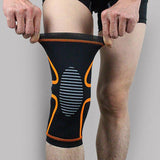 Maxbell Knee Support Compression Bandage Brace Gym Sports Guard Wrap M Orange