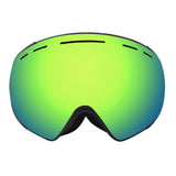 Maxbell Adult Ski Goggles Anti-fog Snow Snowboard UV Protect Over Glasses Green