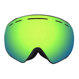 Maxbell Adult Ski Goggles Anti-fog Snow Snowboard UV Protect Over Glasses Green