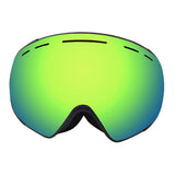 Maxbell Adult Ski Goggles Anti-fog Snow Snowboard UV Protect Over Glasses Green