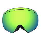 Maxbell Adult Ski Goggles Anti-fog Snow Snowboard UV Protect Over Glasses Green
