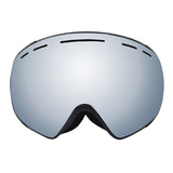 Maxbell Adult Ski Goggles Anti-fog Snow Snowboard UV Protect Over Glasses Silver