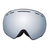 Maxbell Adult Ski Goggles Anti-fog Snow Snowboard UV Protect Over Glasses Silver