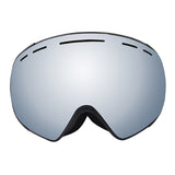 Maxbell Adult Ski Goggles Anti-fog Snow Snowboard UV Protect Over Glasses Silver