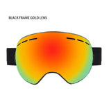 Maxbell Ski Goggles Anti-fog Spectacles Snowboard UV Protect Over Glasses Orange