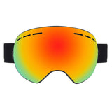 Maxbell Ski Goggles Anti-fog Spectacles Snowboard UV Protect Over Glasses Orange
