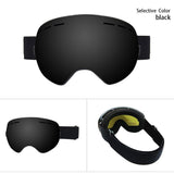 Maxbell Ski Goggles Anti-fog Spectacles Snowboard UV Protect Over Glasses Black