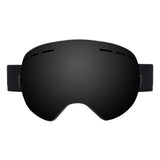 Maxbell Ski Goggles Anti-fog Spectacles Snowboard UV Protect Over Glasses Black