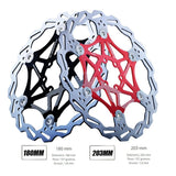Maxbell Maxbell Bicycle Rotor MTB Road Bike Floating Brake Disc Rotors 6 Bolts 203MM Red