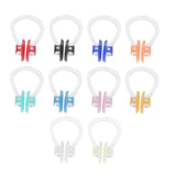 Maxbell 15Pcs Silicone Unisex Swimming Nose Clips Plugs Noseclips for Kids Adults