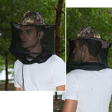 Maxbell Mesh Net Hat Head Face Cover Anti Mosquito Camping Fishing Cap Beige