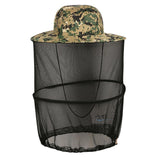 Maxbell Mesh Net Hat Head Face Cover Anti Mosquito Camping Fishing Cap Camo Green