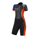 Maxbell Maxbell Women One-piece Wetsuit Back Zip Diving Swimwear Short Sleeve Dive Suit S