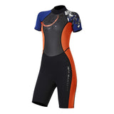 Maxbell Maxbell Women One-piece Wetsuit Back Zip Diving Swimwear Short Sleeve Dive Suit M