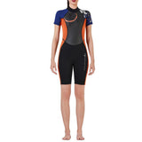 Maxbell Maxbell Women One-piece Wetsuit Back Zip Diving Swimwear Short Sleeve Dive Suit M