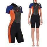 Maxbell Maxbell Women 3mm Diving Wetsuit One-Piece Short Sleeve Wet Suit Jumpsuit Shorts M